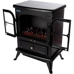 NewAir AH-510E Electric Fireplace Heater With Remote Control