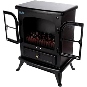 NewAir AH-510E Electric Fireplace Heater With Remote Control