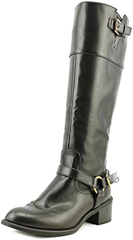 Chaps Rubi Womens Size 8 Black Faux Leather Fashion Knee-High Boots