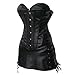 Women Basques Faux Leather Corset Bustier TOP