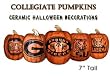 Resin Collegiate Pumpkins 7.5" (Small)