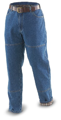 41quI96KI5L 29 Inseam Guide Gear Flannel   lined Utility Jeans Stonewash