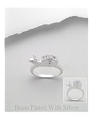 CZ Ring In Brass