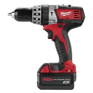 Milwaukee 2602-22 M18 18-Volt Cordless 1 2-Inch Hammer Drill Driver Kit by 