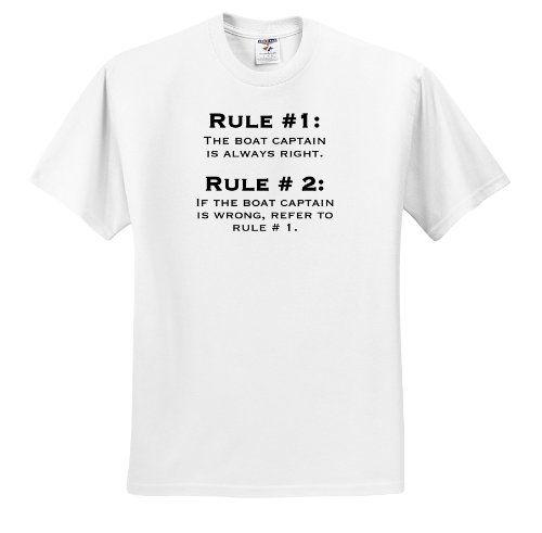 EvaDane - Funny Quotes - Boat Captain Rules. Boat Captain is always right. - T-Shirts