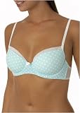 Betsey Johnson Intimates Stretch Cotton and Mesh lightly lined demi cup bra