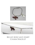 Twilight : Hésitation - Eclipse Bracelet Loup et Coeur en cristal de Bella NECA