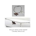 Twilight : H�sitation - Eclipse Bracelet Loup et Coeur en cristal de Bella NECA