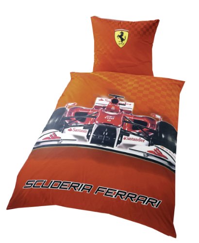 Global Labels G 10 600 F30 100 Ferrari Race Renforce Bettw&auml;sche 135 x 200 cm Bettbezug 80 x 80 cm Kissenbezug