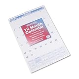 At-A-Glance PM4-28 Ruled Daily Blocks Monthly Wall Calendar, 20 X 30, Blue Ink/Red Highlights