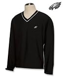 Philadelphia Eagles Black Windtec V-Neck Windshirt