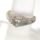 14K Two-Tone Gold Diamond Engagement Ring Semimount - 0.66 Ct.