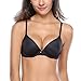 Wingslove Women's Push Up Everyday Basic Comfort Lightly Padded Underwire Plunge T-Shirt Bra Lift Up