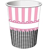 Creative Converting Sweet Baby Feet Pink Hot or Cold Beverage Cups, 8-Count