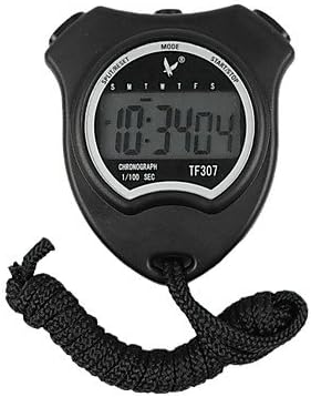 Black Shockproof Wearable Outdoor Stopwatch with Alarm Clock Function