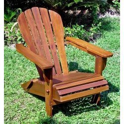 Large Adirondack Chair (Stained Acacia) (33H x 29.5W x 38.5D) by