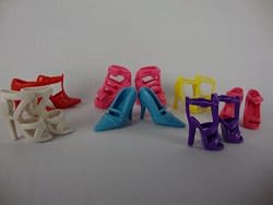 7 Pairs of Shoes Made to Fit the Barbie Doll
