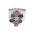 Sterling Silver Multi-Gemstone Ring by Sajen