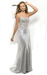 Sexy Chiffon/Taffeta/Tulle Crystals Lace Beaded Crystal Applique Backless  Dress