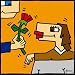 Eine Rose Zum Dessert - Art Print Poster 20 x 20