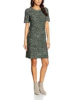 Cortefiel Vestido In Melange (Verde Oscuro / Negro)