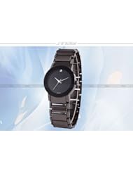 SINOBI Black Dial Lady Women Analog Sport Stainless Quartz Wrist Watch Gift SNB016