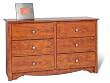 Condo 6-Drawer Dresser - Cherry