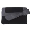 Velvet Large Bow Clutch - Black