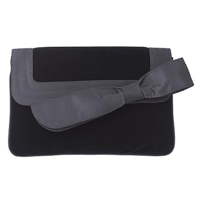 Target Velvet Large Bow Clutch - Black : Target