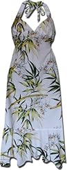 Cotton Tropical Print Vintage Halter  Dress