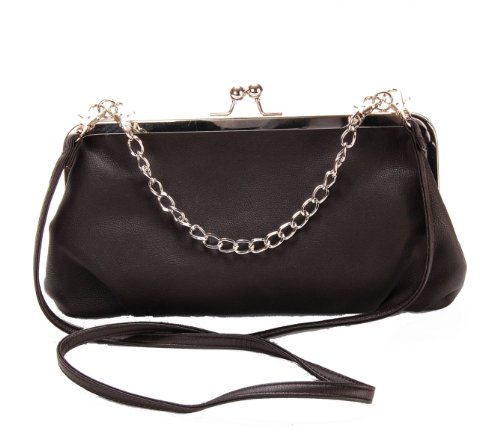 Chestnut Metal Frame Purse Removable Straps