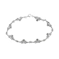 Celtic Claddagh Triquetra Sterling Silver Bracelet