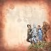Wizard of Oz Scrapbooking Paper Scene with all 4 Characters