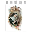 Church Banner - Saint Rita - Cotton Canvas with Archival Inks and UV Coating - Border Rings for Rod Hanging. Print Size 24"x36"
