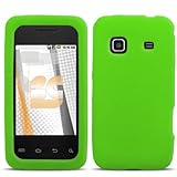 Premium Neon Green Silicone Soft Skin Case Cover + Atom LED Keychain Light  ....