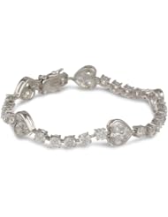 CZ by Kenneth Jay Lane "Traditional Collection" Heart 15 cttw Tennis Bracelet