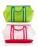 Color-Up Canvas Tote with Ribbon Trim