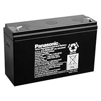Panasonic LC-R0612P Black Medium 6V 12Ah VRLA Battery with F1 Terminal