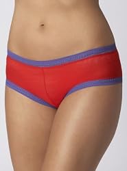 OnGossamer Gossamer Mesh Boyshorts with Contrast Trim Panty