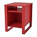 Ameriwood Simple Modern Side Table, Bright Ruby Red