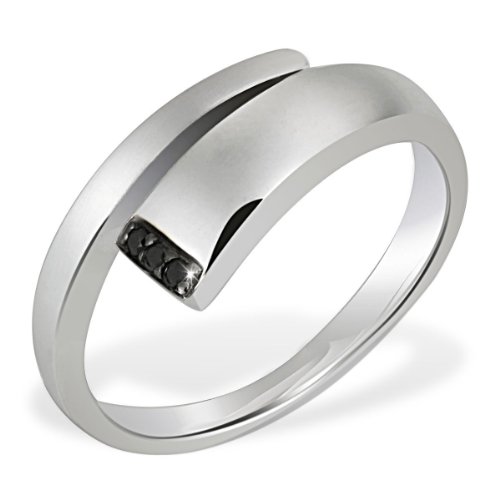 Goldmaid Damen-Ring Black Diamonds 925 Sterlingsilber 3 schwarze Brillanten 0,3 ct. Gr. 58 Preisvergleich