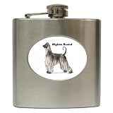 Afghan Hound Hip Flask (6 oz)