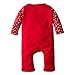 Big Elephant Baby Boys' 1 Piece Christmas Snap-Up Long Sleeve Pajama Romper H21, Red, 3-6 Months