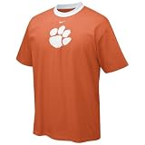 Nike Clemson Tigers Orange Contrast Neck Logo T-shirt