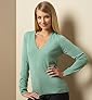 Cashmilon&trade; Long Sleeve Deep V-Neck Jumper