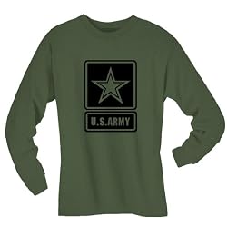 Modern ARMY Logo Long Sleeve T-Shirt in military green