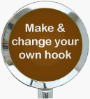 1 Design Your Own Purse Hook with Black Velvet Pouch