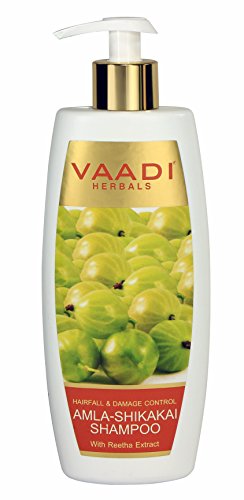 Amla with Shikakai and Reetha Shampoo - Hair Fall Control Shampoo - all Natural Herbal Shampoo - Shampoo for Hair Loss - Shampoo for Oily Hair - 11.8 Ounces - Vaadi Herbals