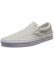 Shoes: Vans Classic Slip-On (6.5 D(M) US Mens/ 8.0 B(M) US Womens, (Chambray) Gray/True White) - VANS