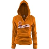 NCAA USC Trojans Ladies Gold Rugby Distressed Deep V-Neck Hoodie Sweatshirt